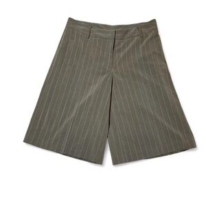 deadstock vintage 2002 Kenzie brown and light blue pinstripe culottes